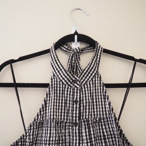 * Free People Take It Easy Gingham Halter Top sz M - Picture 3 of 5
